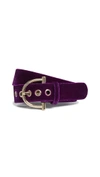 B-low The Belt Blake Velvet Belt In Purple/gold