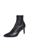 Rag & Bone Beha Stretch Leather Moto Booties In Black Leather