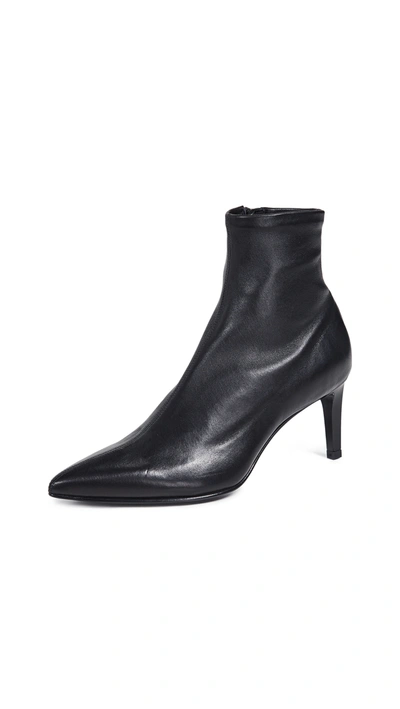 Rag & Bone Beha Stretch Leather Moto Booties In Black