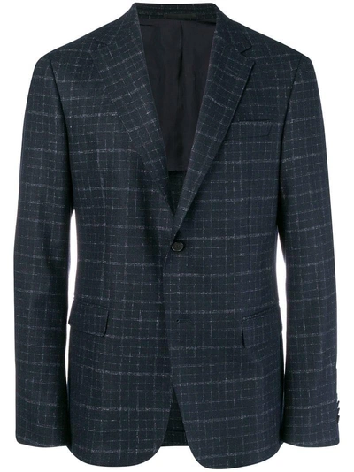 Z Zegna Check Blazer - Blue