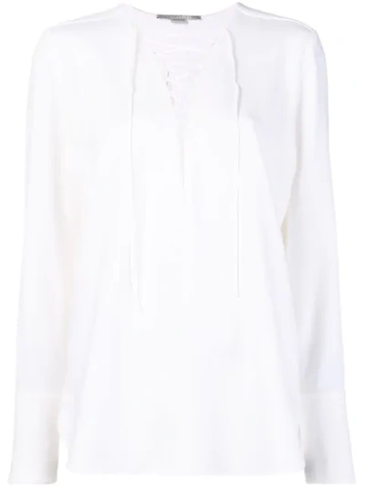 Stella Mccartney Long Sleeved Blouse In White