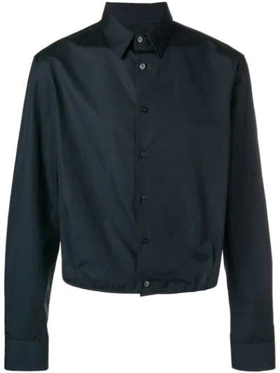 Raf Simons Cropped Shirt Cropped Denim Shirt In Black – SVRN
