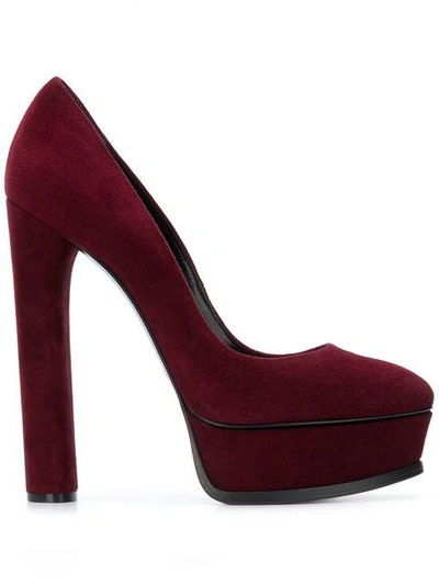 Casadei Platform Pumps - Red In Red