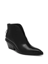 Via Spiga Women's Fianna Pointed Toe Leather Ankle Booties In Black