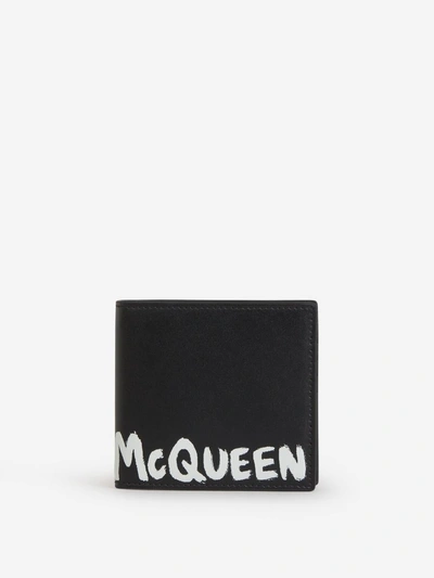 Alexander Mcqueen Contrast Logo Wallet In Negre