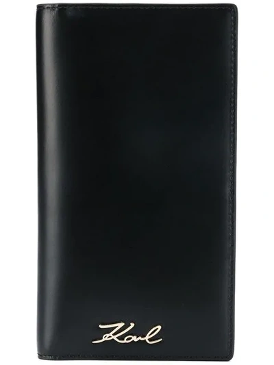 Karl Lagerfeld Signature Travel Wallet - Black