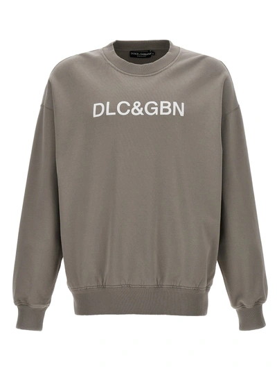 Dolce & Gabbana Logo Print Sweatshirt Gray