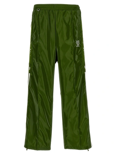 Doublet Laminate Track Trousers Green