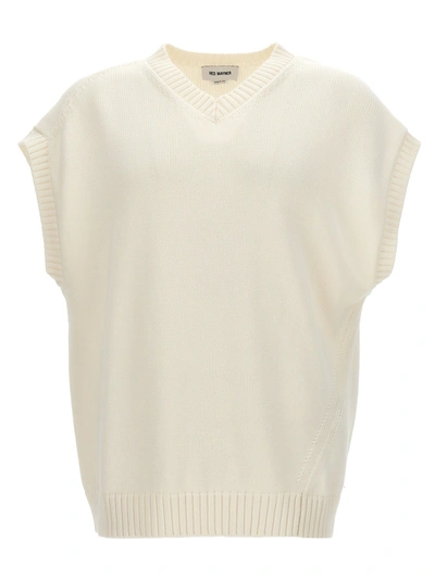 Hed Mayner Knit Vest In White