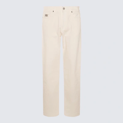 Versace White Cotton Denim Jeans