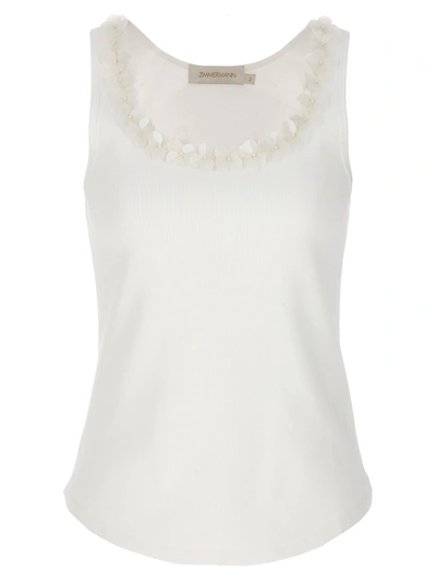 Zimmermann Natura Embellished Tops White