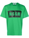 Msgm Logo Print T-shirt - Green