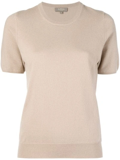 N•peal Round Neck Knitted T In Neutrals