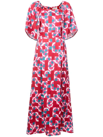 La Doublej Geometric Print Dress - Pink