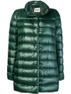 Herno Straight-fit Padded Coat In Green