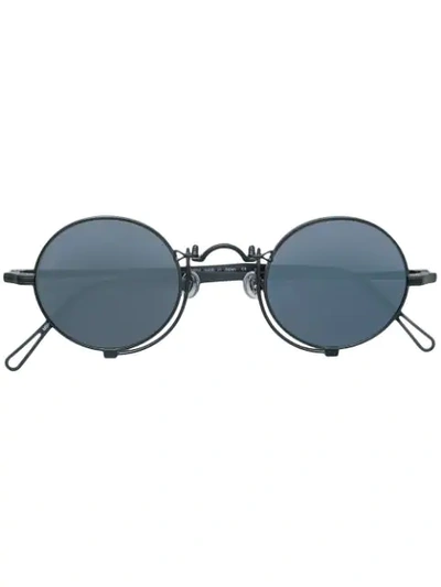 Matsuda Round-frame Silver-tone And Acetate Sunglasses