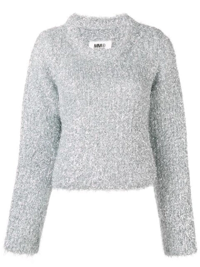 Mm6 Maison Margiela 'metal Shavings' Sweater In Metallic