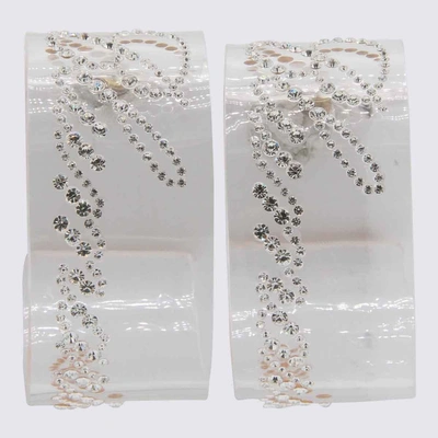 Blumarine Clear Earrings In Trasparent/crystal