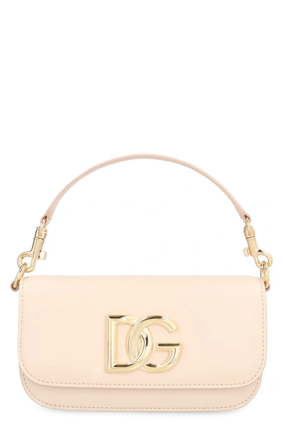 Dolce & Gabbana 3.5 Leather Handbag In Pale Pink