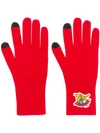 Kenzo Phone Finger Gloves - Red