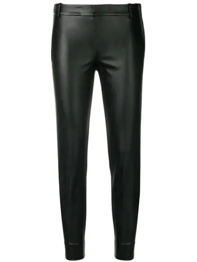 Kiltie Cropped Skinny Trousers In Black