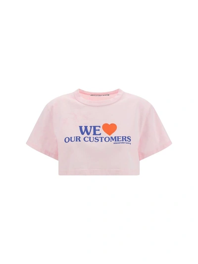 Alexander Wang T-shirts In Lt Pink Bleach Out