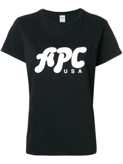 Apc Carol Logo Print T-shirt In Noir
