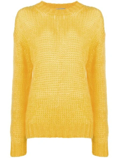 Prada Chunky Knit Sweater - Yellow