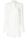 Layeur Pussy Bow Blouse In White