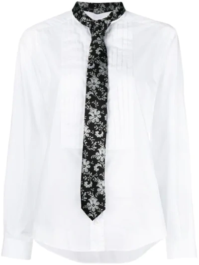 Dolce & Gabbana Neck Tie Shirt In White