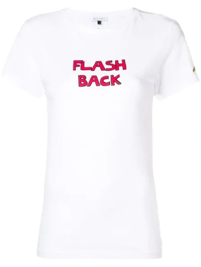Bella Freud Flash Back-slogan Cotton-jersey T-shirt In White