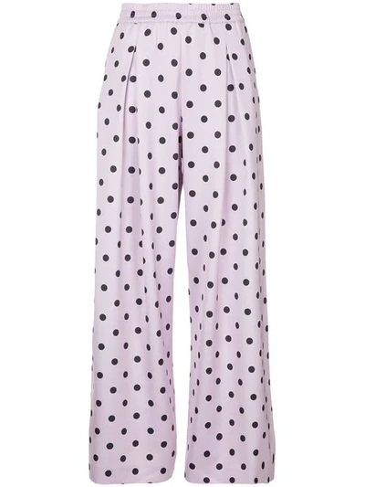 Layeur Printed Palazzo Trousers In Pink