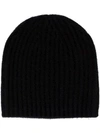 Warm-me Ribbed Beanie - Black