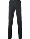 Department 5 Patterned Straight Leg Trousers In Grey