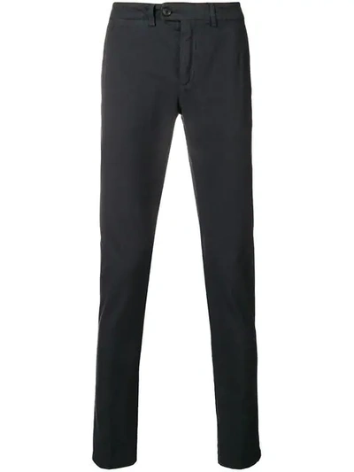 Department 5 Patterned Straight Leg Trousers In Grey