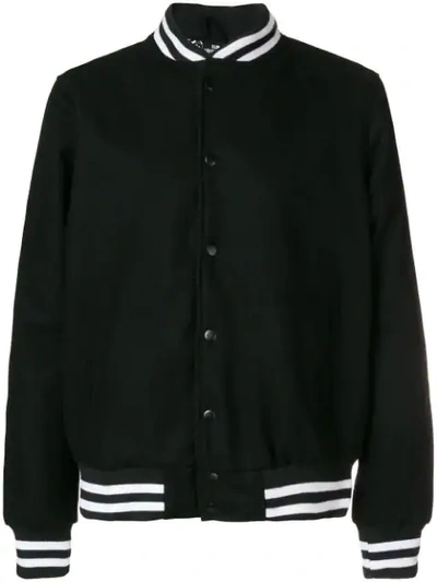Les (art)ists Logo Embroidered Bomber Jacket In Black