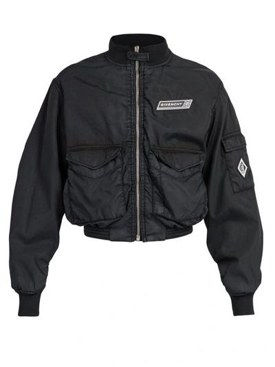 Givenchy Logo-appliquéd Shell Bomber Jacket In Black