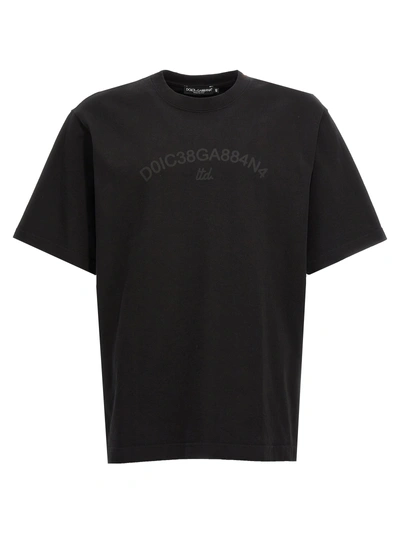 Dolce & Gabbana Logo Print T-shirt Black In Nero
