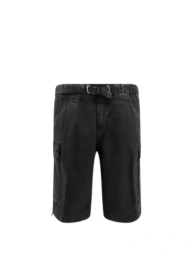 Whitesand Stretch Cotton Stretch Bermuda Shorts Qith Applied Pockets In Black