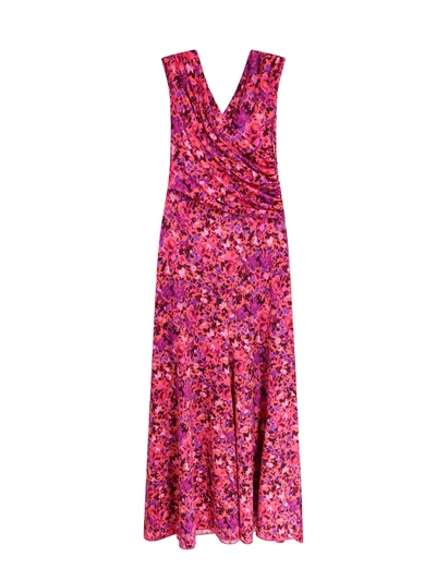 Erika Cavallini Viscose Dress With Floral Print In Pink
