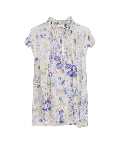 Zimmermann Viscose Top With Floral Print In Multicolor