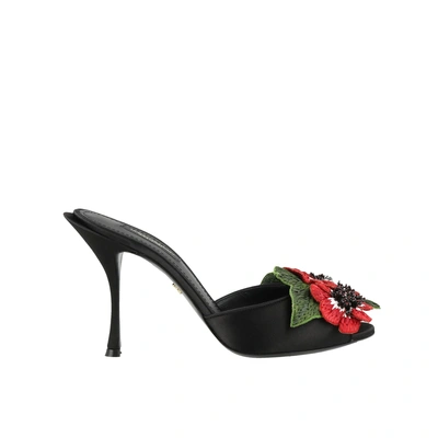 Dolce & Gabbana Keira Mule Sandals In Black