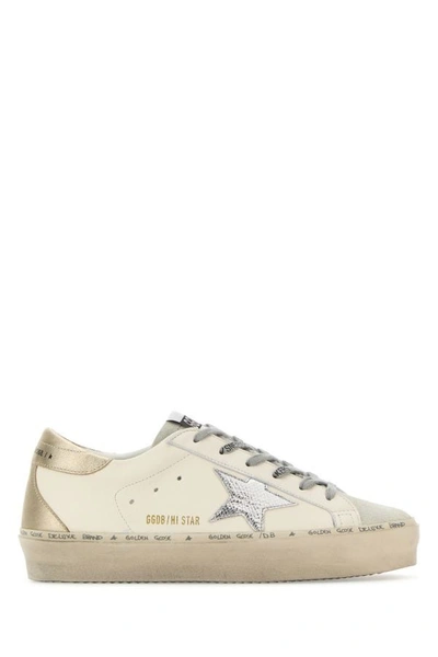 Golden Goose Deluxe Brand Woman White Leather Hi Star Sneakers