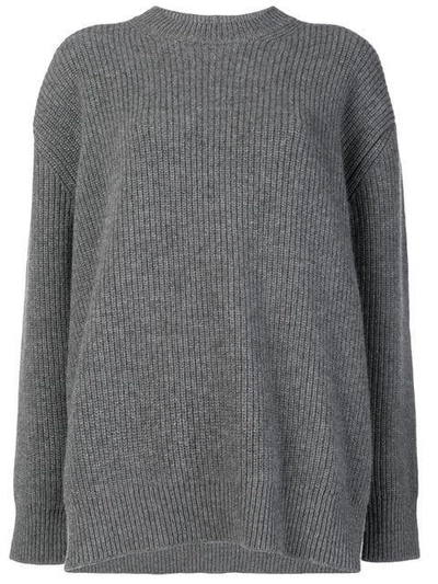 N°21 Grey Sequinned Wool Jumper