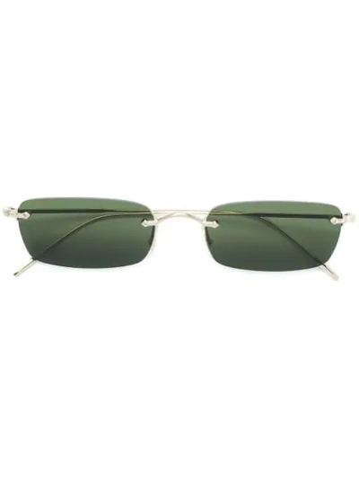 Oliver Peoples Square Tinted Sunglasses In Metallic