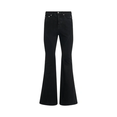 Rick Owens Drkshdw Bias Bootcut Jeans In Black