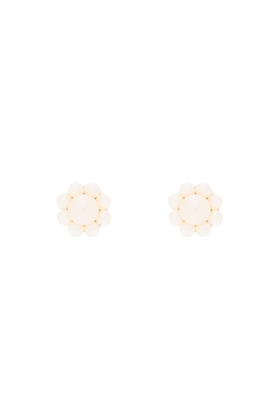 Simone Rocha Earrings With Pearls Women In White