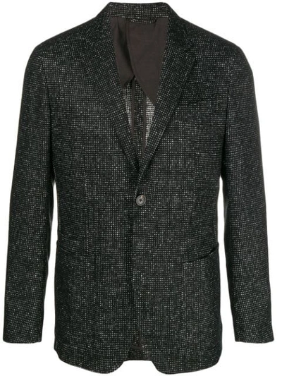 Ermenegildo Zegna Patterned Blazer In Black