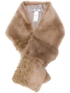 Desa Collection Fur Scarf In Brown