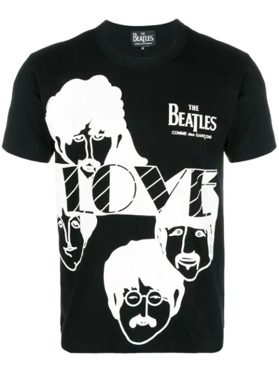 Comme Des Garçons The Beatles T-shirt In Black